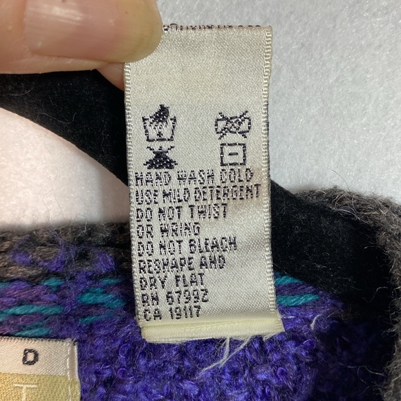 Sigrid Olsen Hand Knit Multicolor Cardigan Sweater size medium - Picture 12 of 15